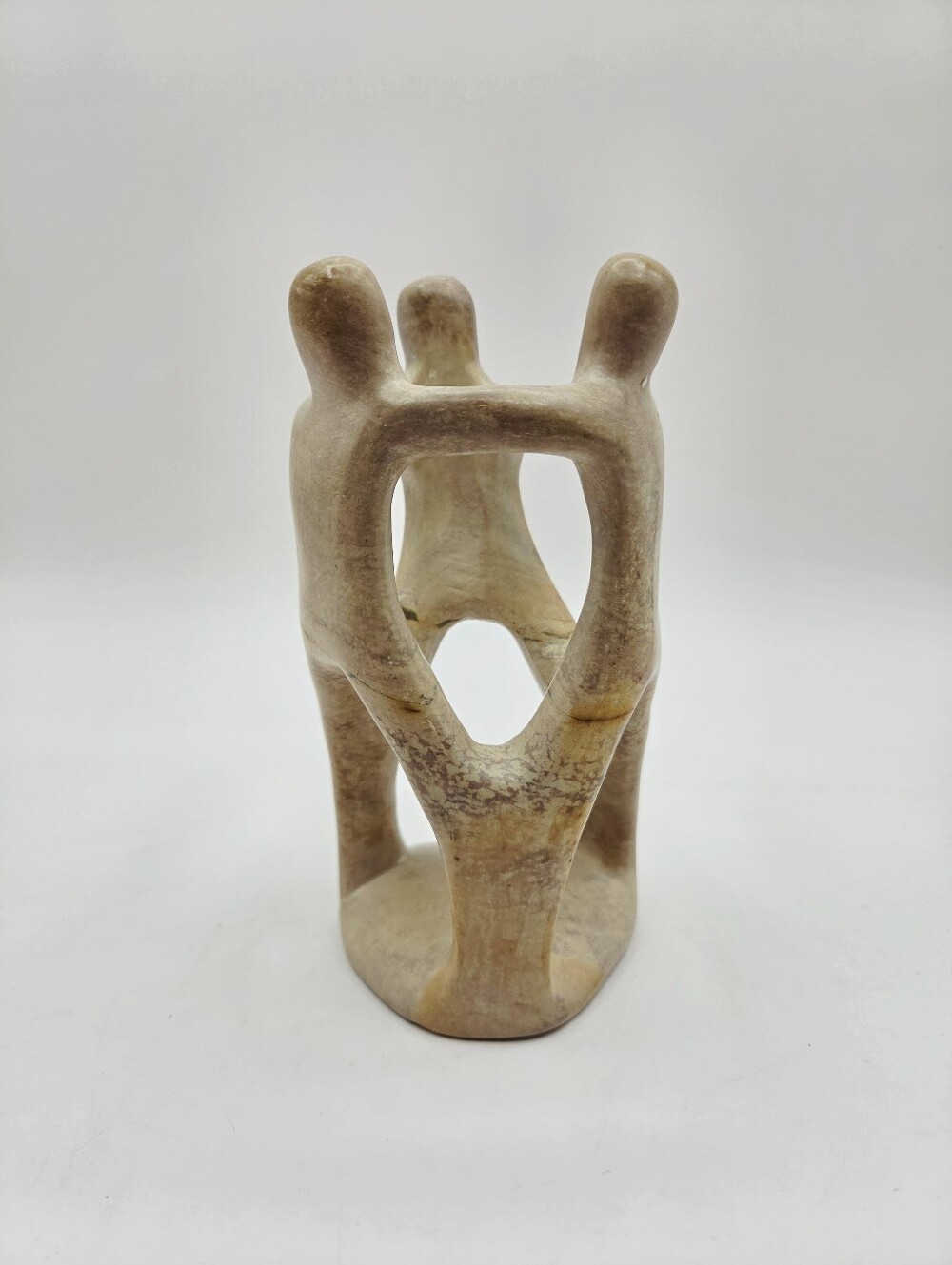Abstract Circle of Friends Soapstone Sculpture